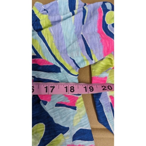 LILLY PULITZER Small Top Enna Off Shoulder Indigo‎ Stripes Boho Resort - Picture 8 of 9